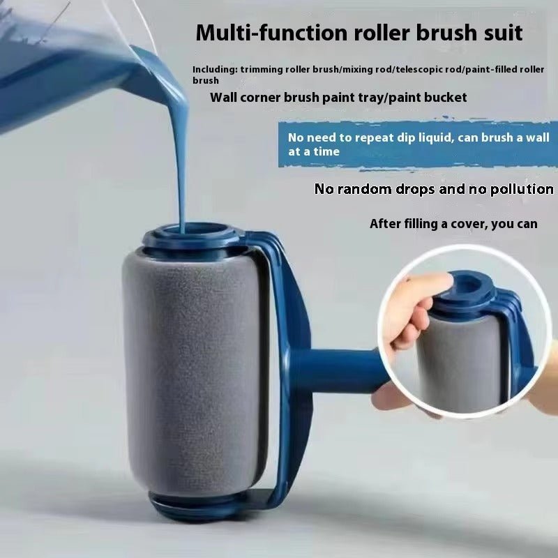 EZ 7PCS DIY Foam Paint Roller Set with Telescopic Rod - EZ Painting Tools