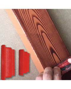 2pcs Rubber Imitation Wood Grain Wall Painting Decorative Roller Brushes - EZ Painting Tools